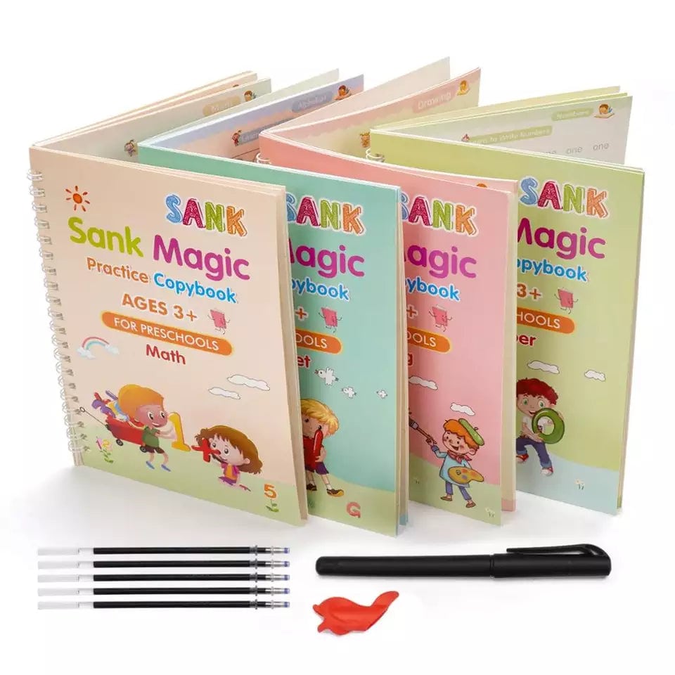 ✨Magic Practice Copybook📚, Buy 1 Set Get 1 Set Free🤩 (8 Book + 2 Pen+ 20 Refill +2 Grip)