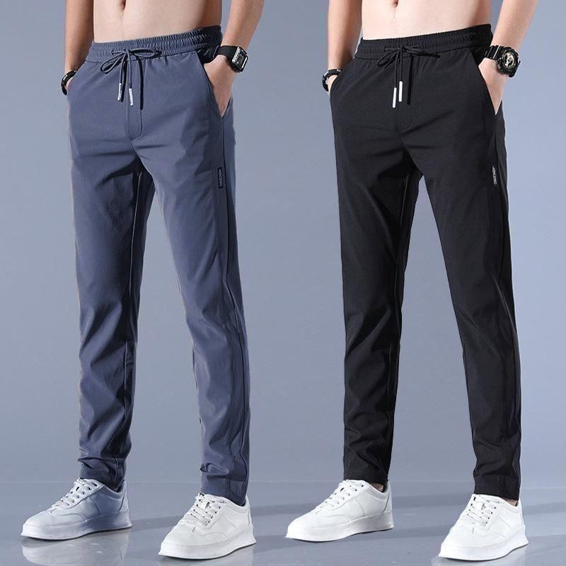 COMBO OF 2 MEN'S SPORTS REGULAR FIT LYCRA TRACK PANT WITH TWO SIDE POCKETS ( BLACK + DARK BLUE )