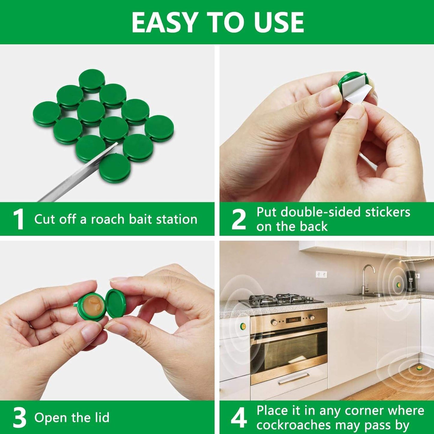 Cockroach Repellent Gel- Buy 1 Get 1 Free😍 (Pack of 24 Pieces)