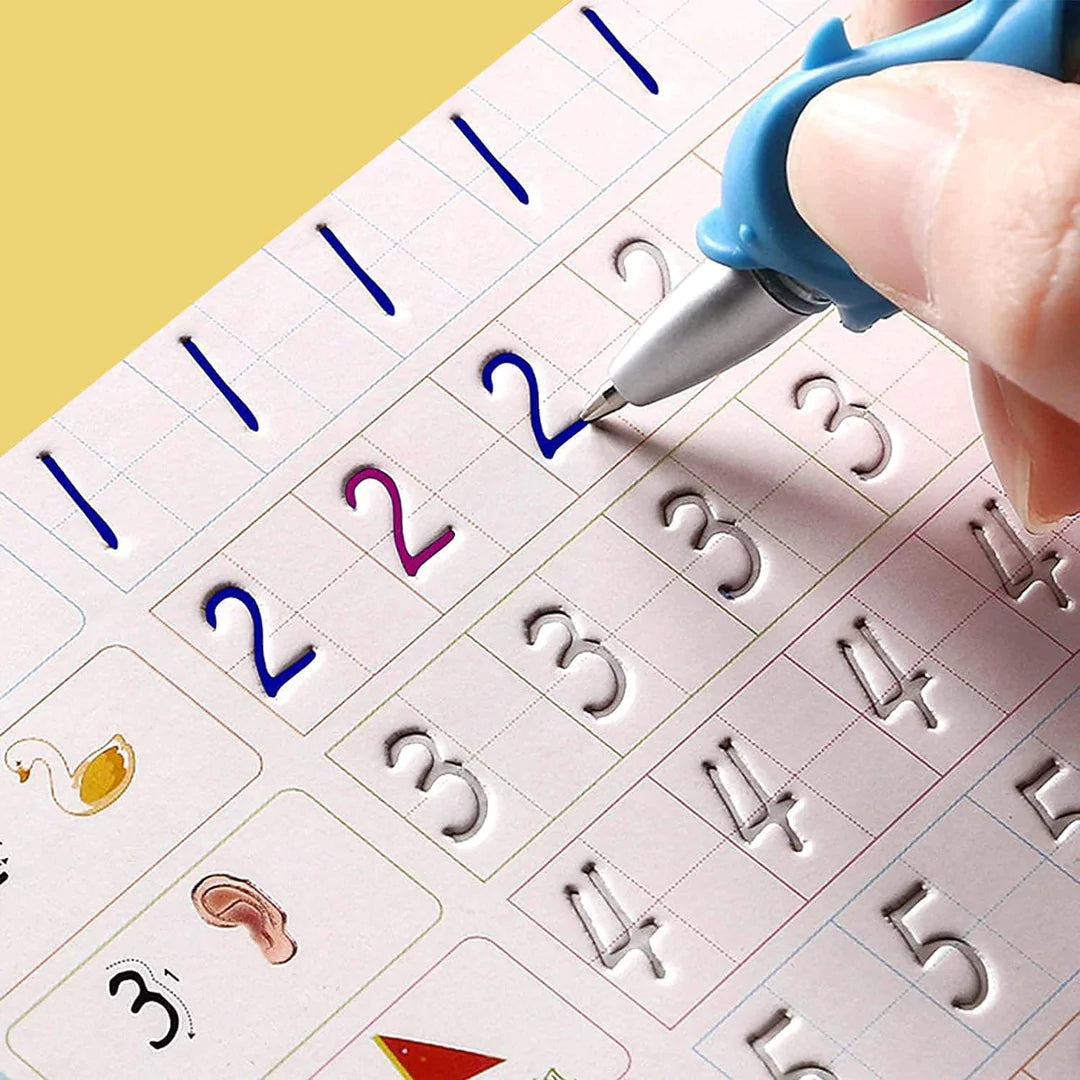 ✨Magic Practice Copybook📚, Buy 1 Set Get 1 Set Free🤩 (8 Book + 2 Pen+ 20 Refill +2 Grip)