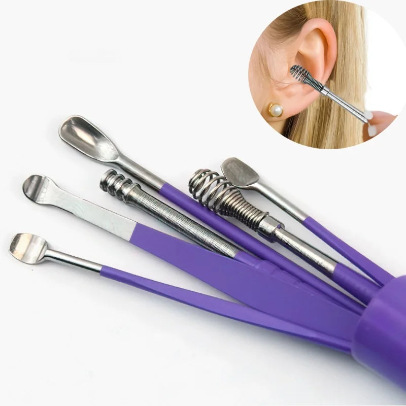 6 Pieces Stainless Steel Ear Wax Removal Kit 👂