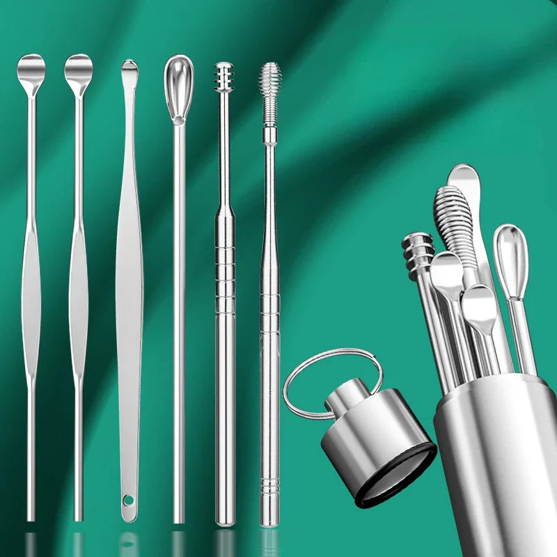 6 Pieces Stainless Steel Ear Wax Removal Kit 👂