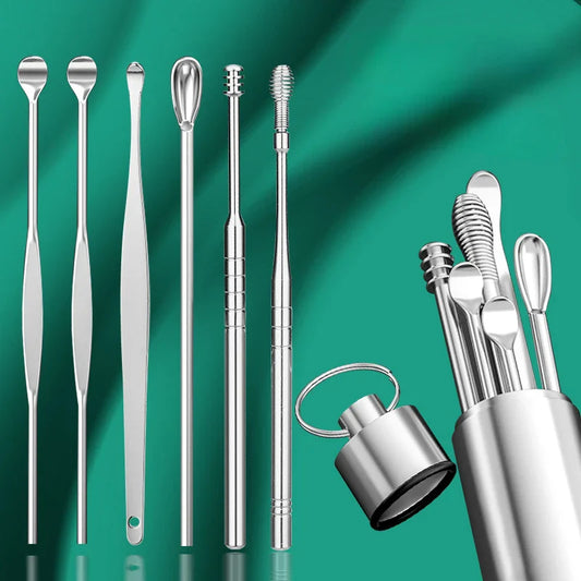 6 Pieces Stainless Steel Ear Wax Removal Kit 👂