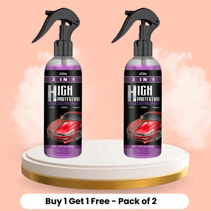 ELEVATED LIFE 3 in 1 High Protection Quick Car Ceramic Coating Spray - Car Wax Polish Spray ( Buy 1 Get 1 Free )