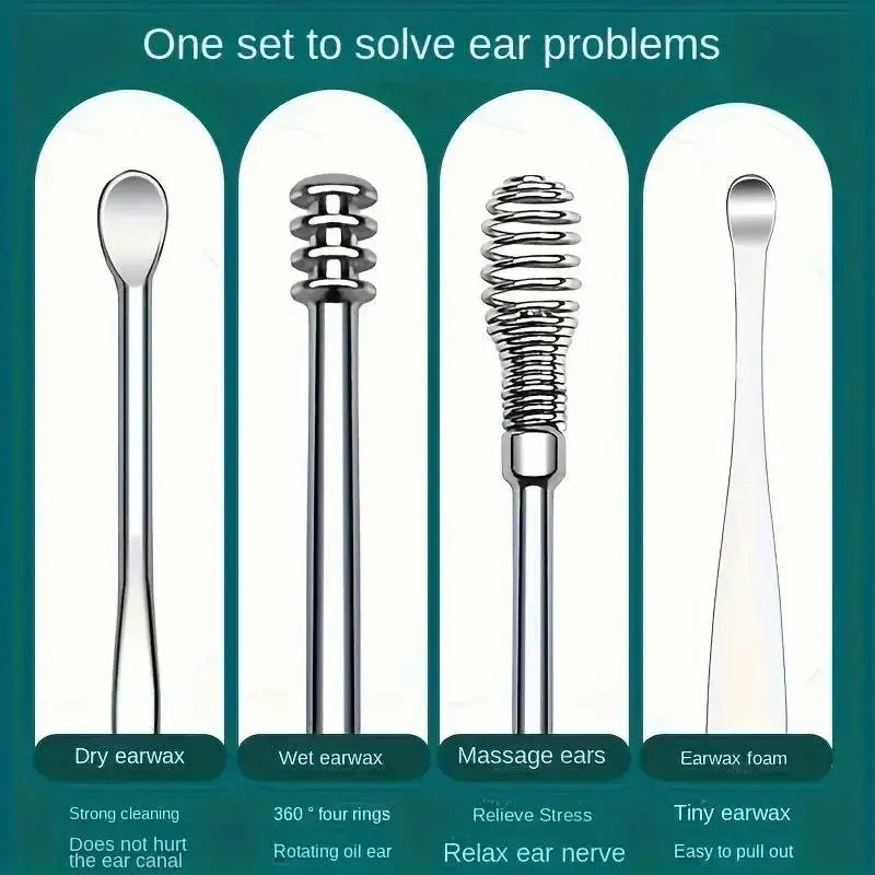 6 Pieces Stainless Steel Ear Wax Removal Kit 👂